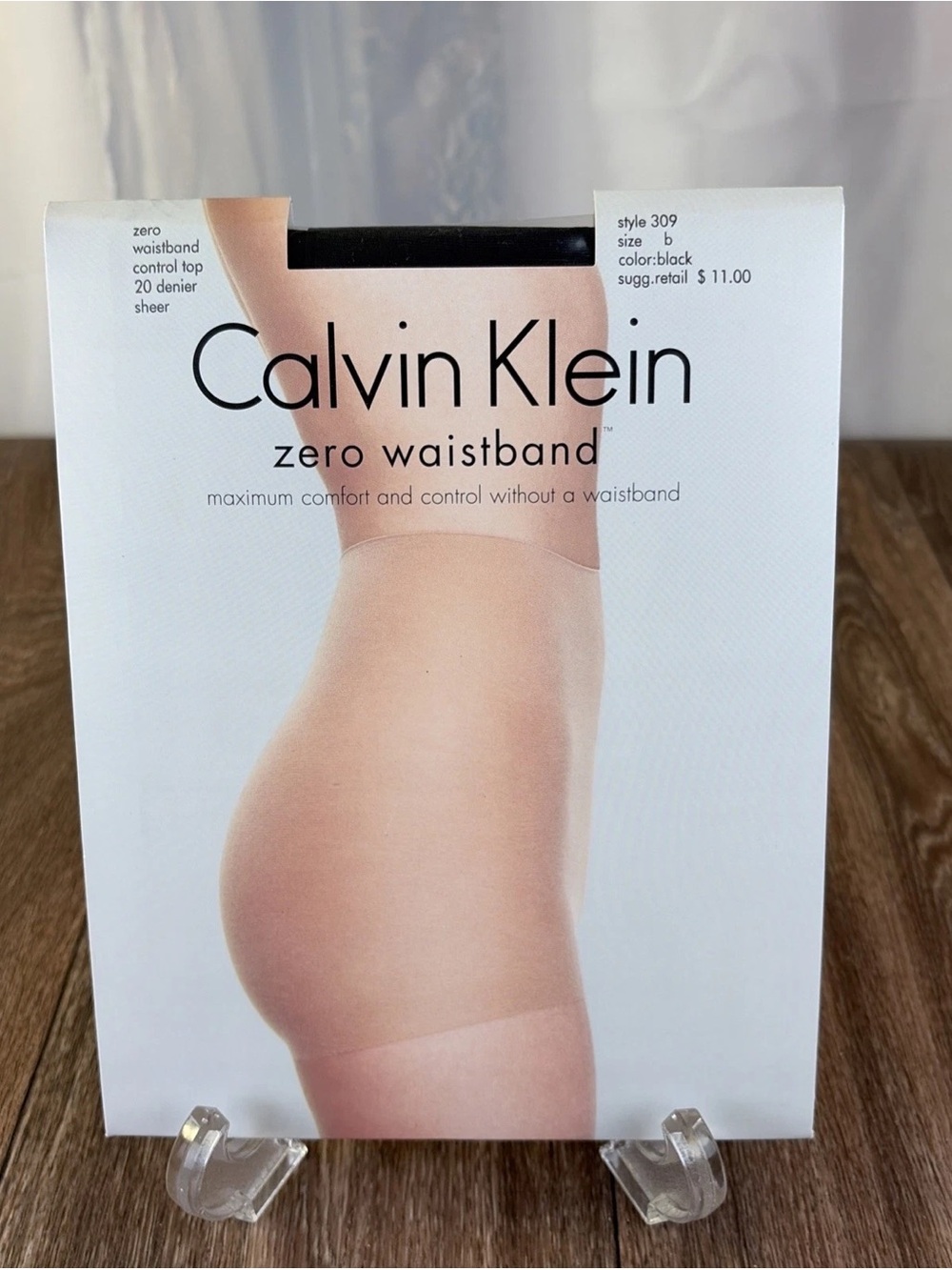 Calvin Klein Zero Waistband Control Top Size B Black Style 309